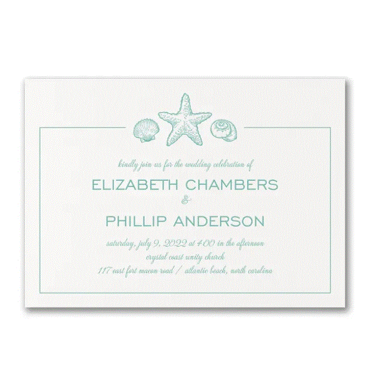 Beach Theme Invitations